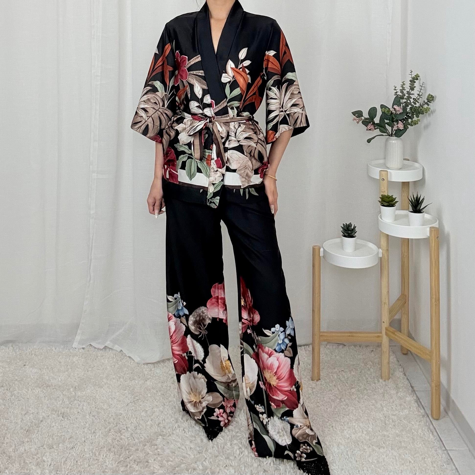 COMPLETO KIMONO FLOREALE