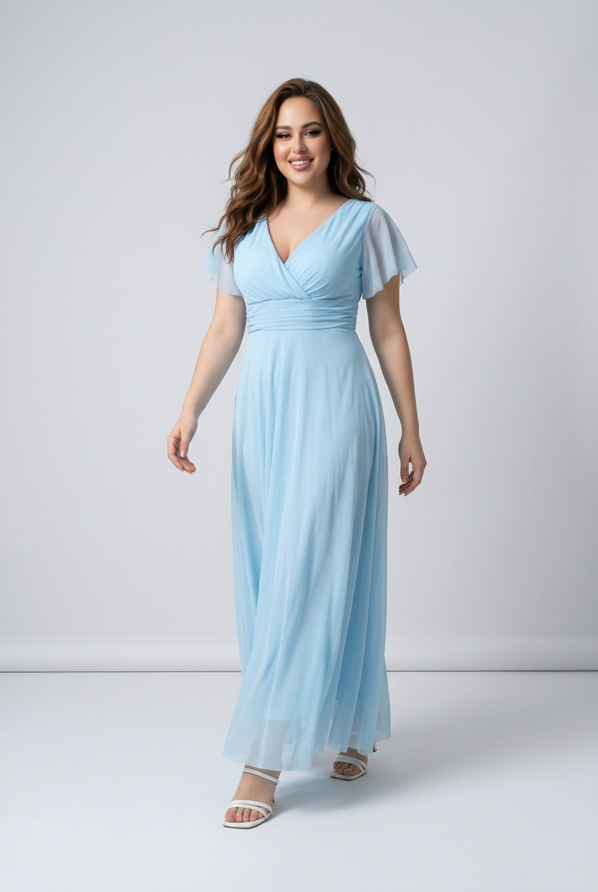 ABITO TINA TAGLIA CURVY IN TULLE