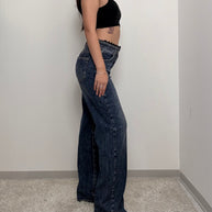 JEANS STRASS WIDE-LEG