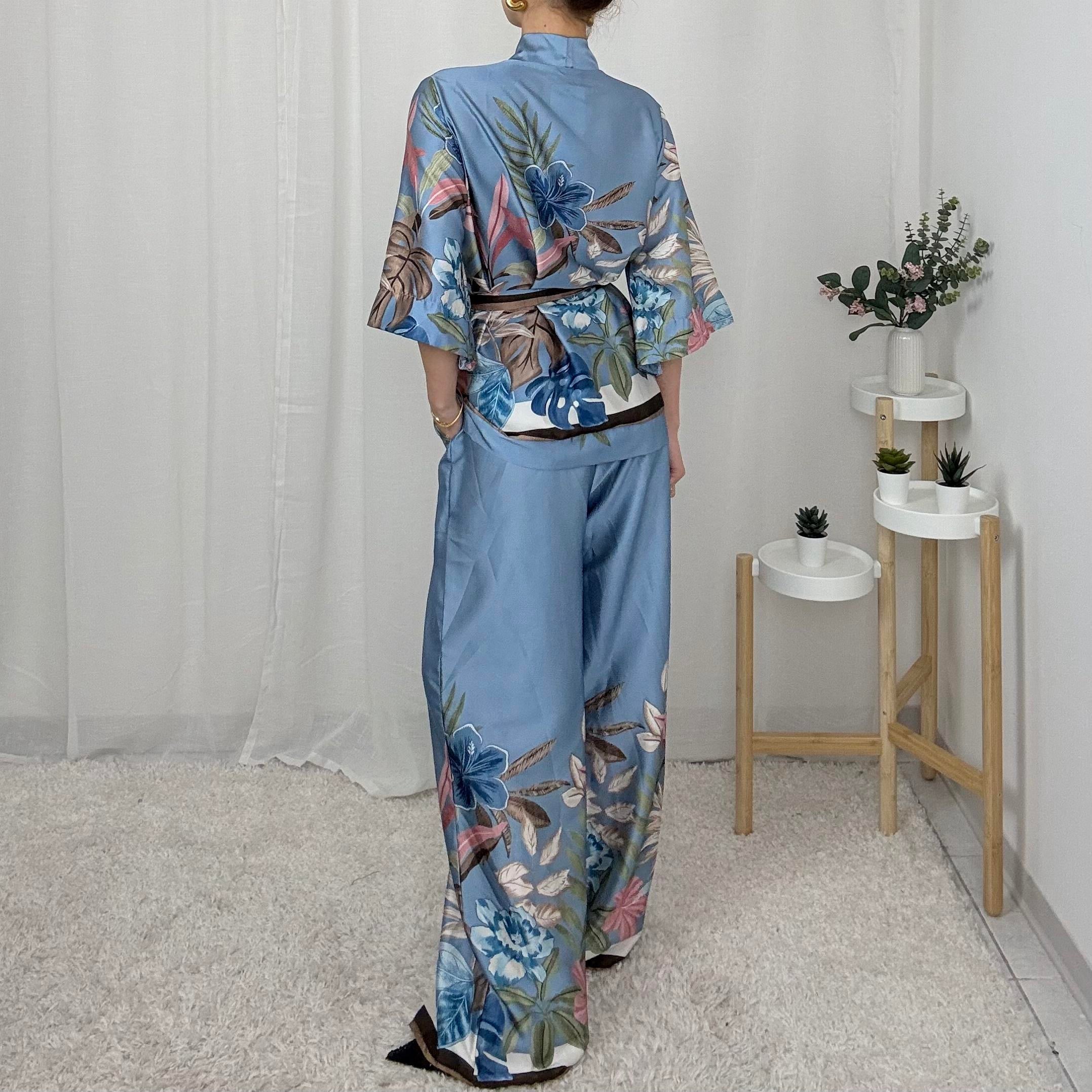 COMPLETO KIMONO FLOREALE