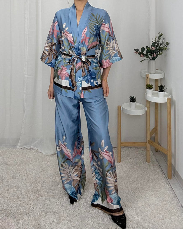 COMPLETO KIMONO FLOREALE