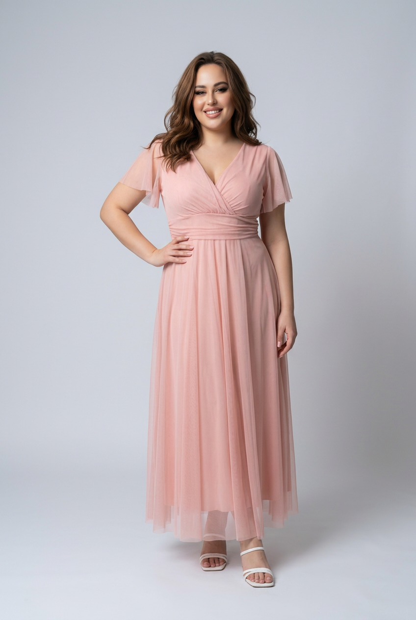 ABITO TINA TAGLIA CURVY IN TULLE