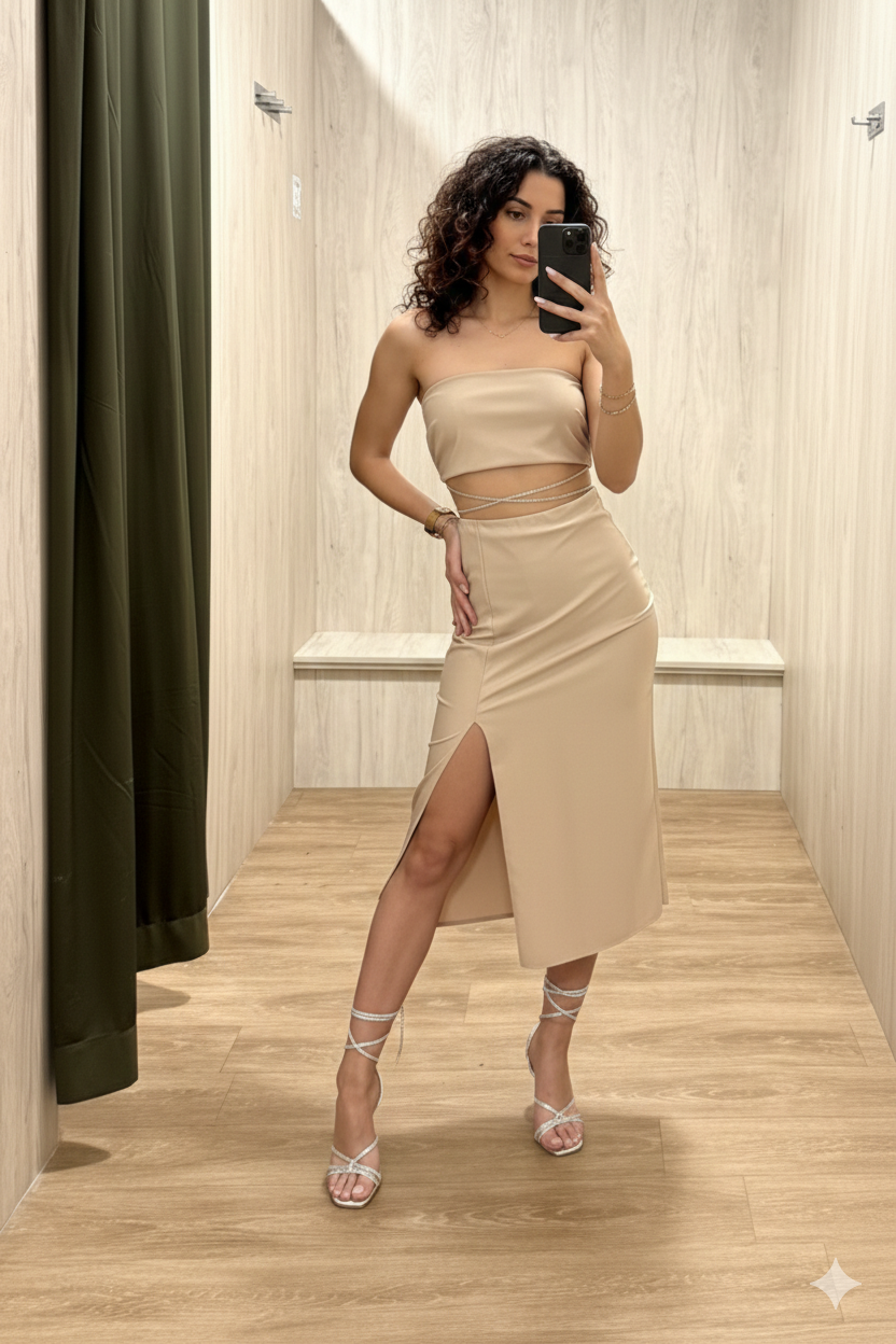 ABITO MIDI CUTOUT